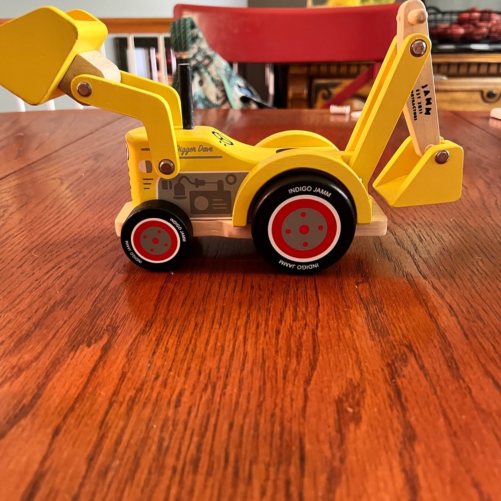 Indigo Jamm Yellow& Red Construction Bulldozer with movable scoop & back bucket